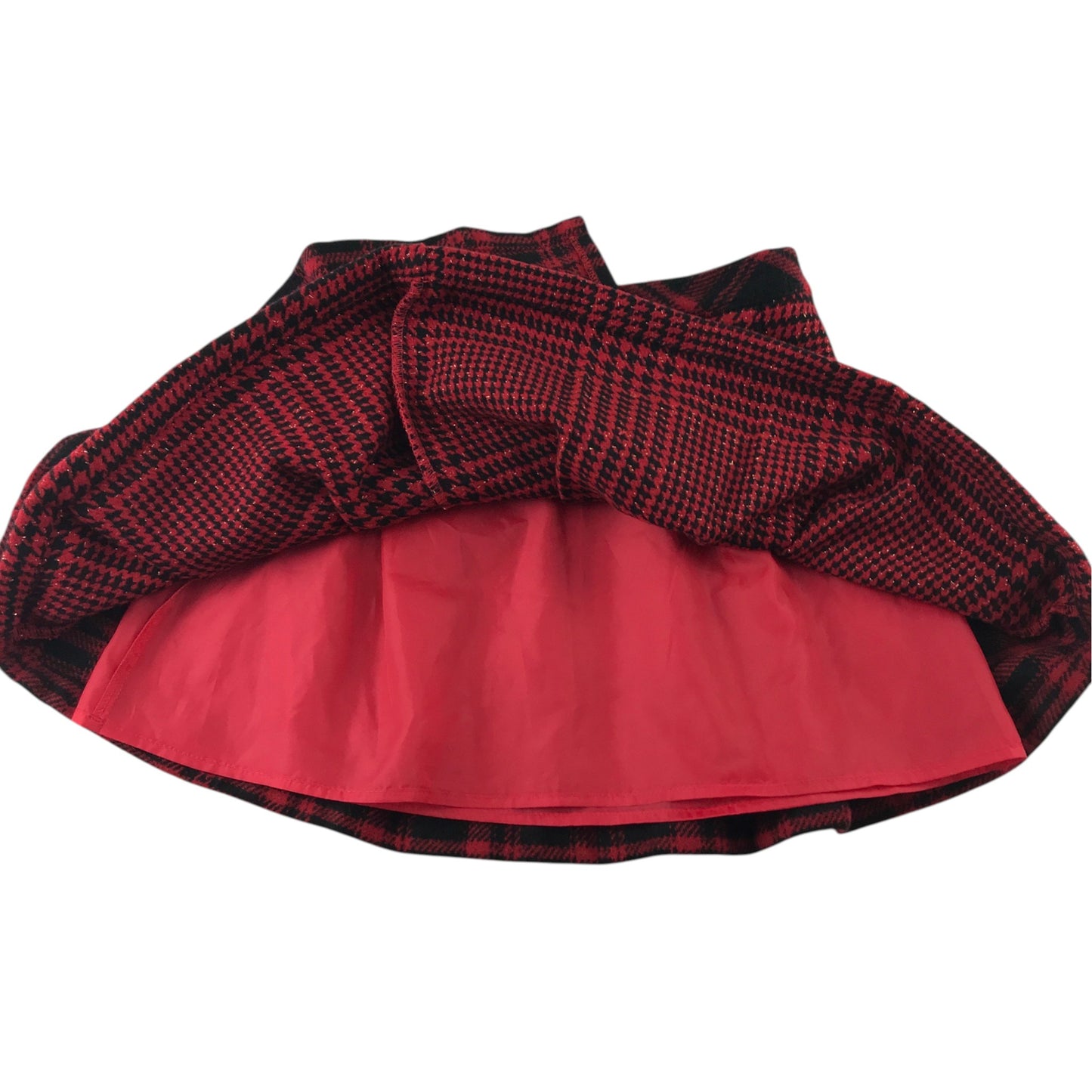 Tu 7 years red tartan skirt polyester cotton viscose wool cotton polyamide