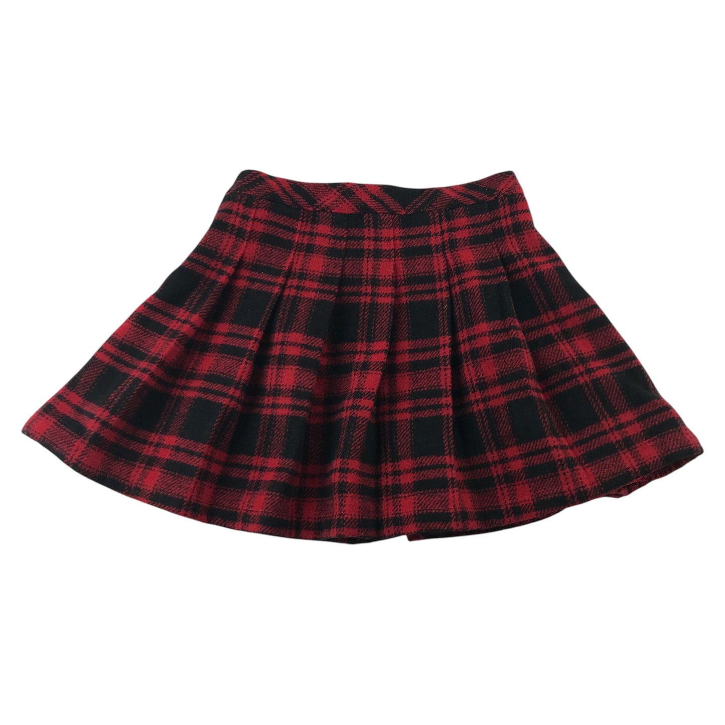 Tu 7 years red tartan skirt polyester cotton viscose wool cotton polyamide