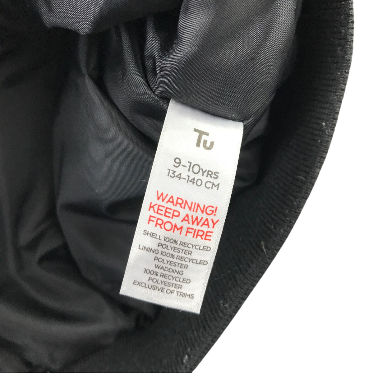 Tu 9-10 years black bomber jacket polyester