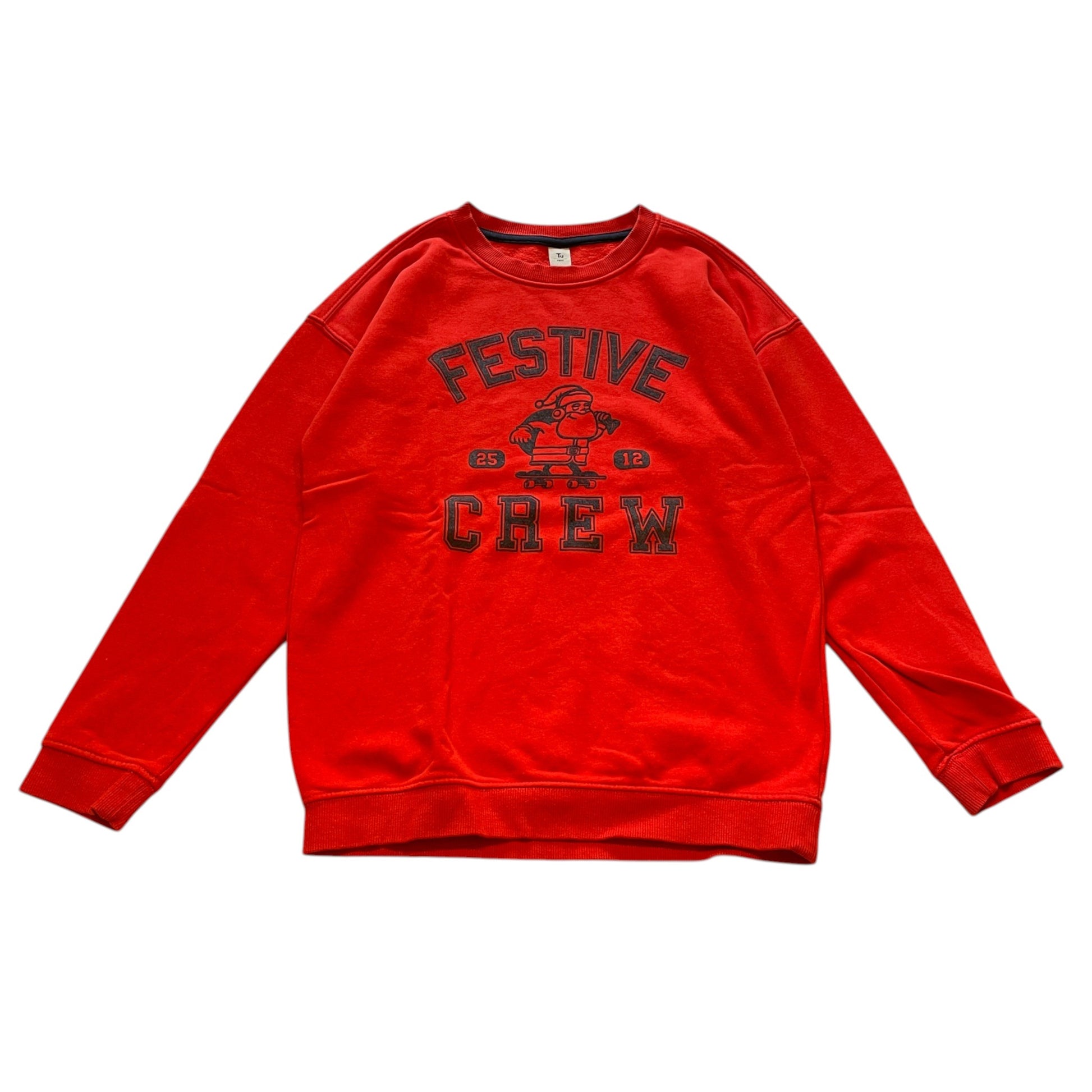 Tu 10-11 years red Festive Christmas sweater cotton polyester