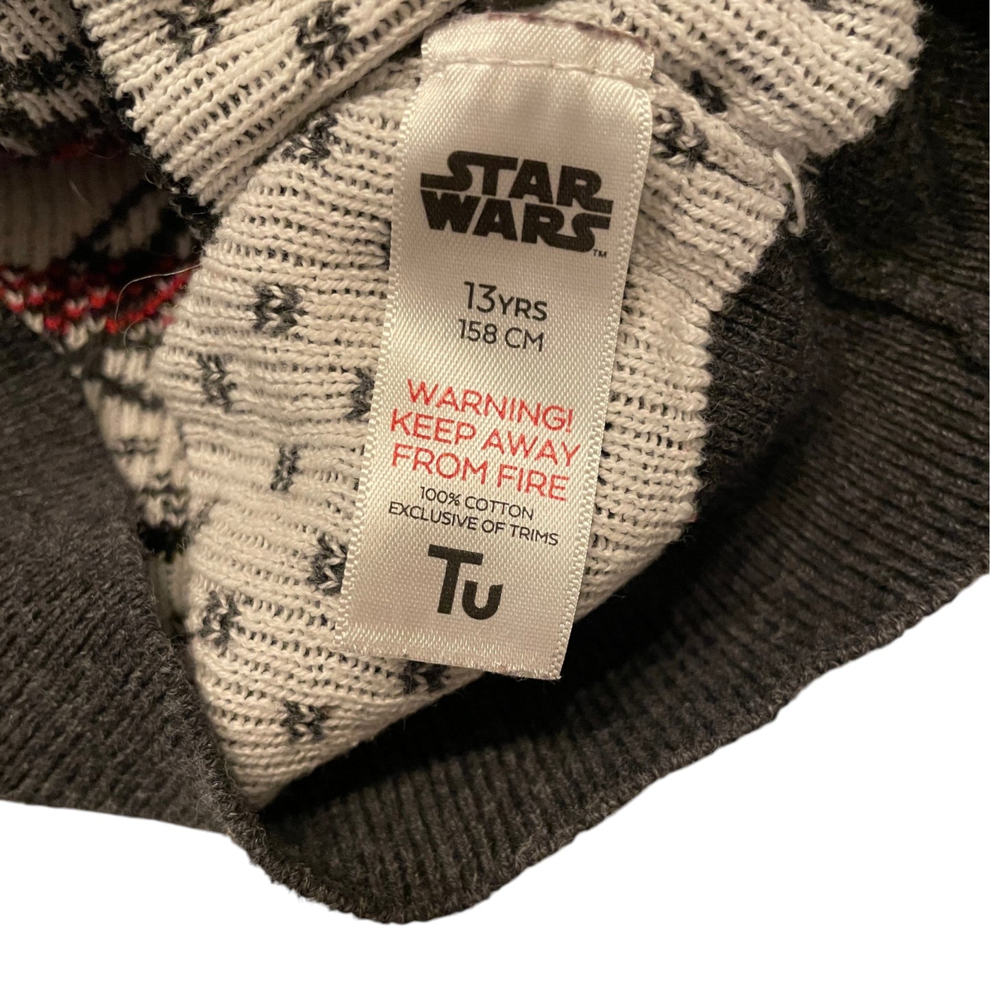 Tu 12-13 years grey Star Wars Christmas jumper cotton