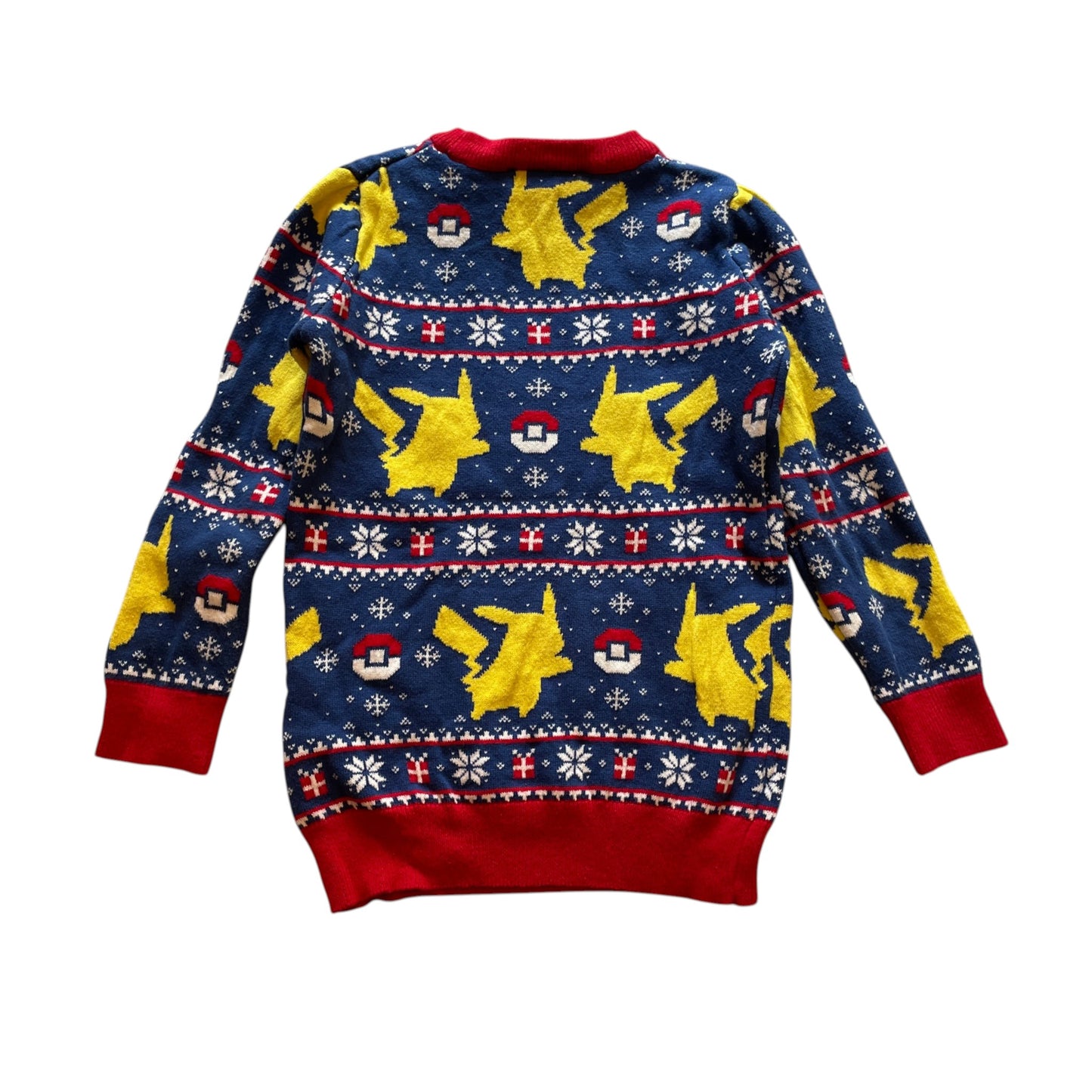 Tu 4-5 years blue Pokemon Pikachu Christmas jumper cotton