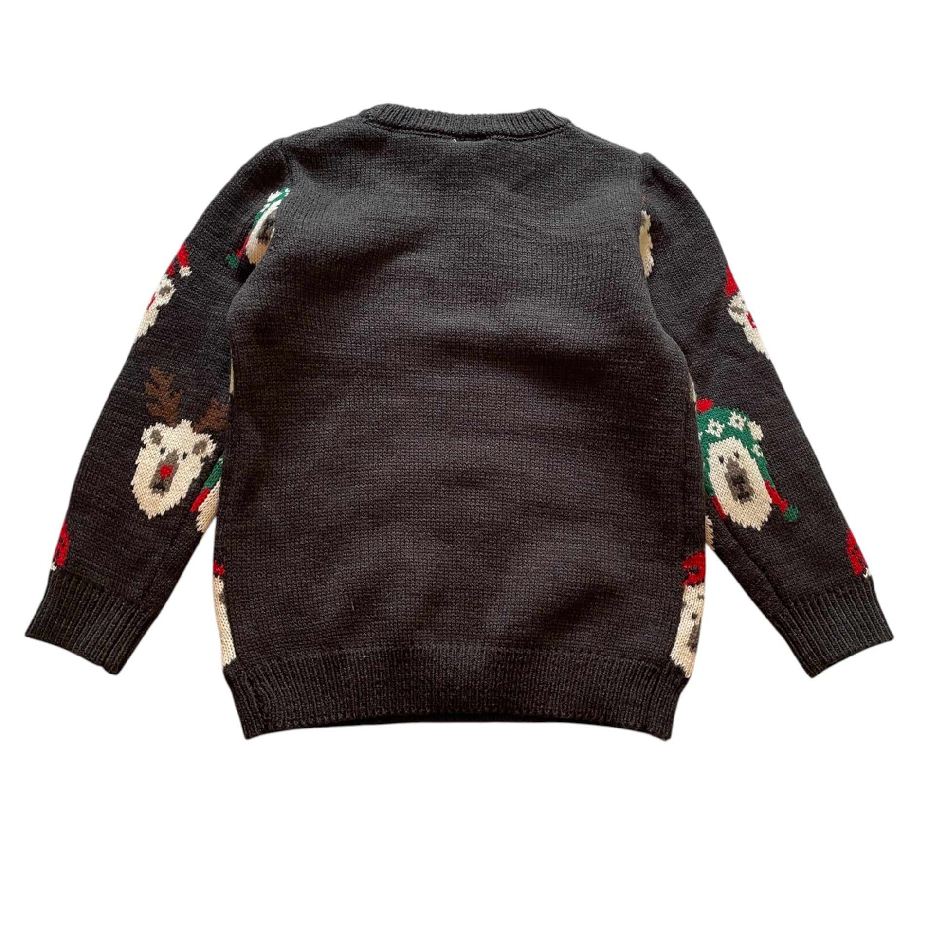 Tu 4-5 years charcoal polarbears Christmas jumper acrylic polyester