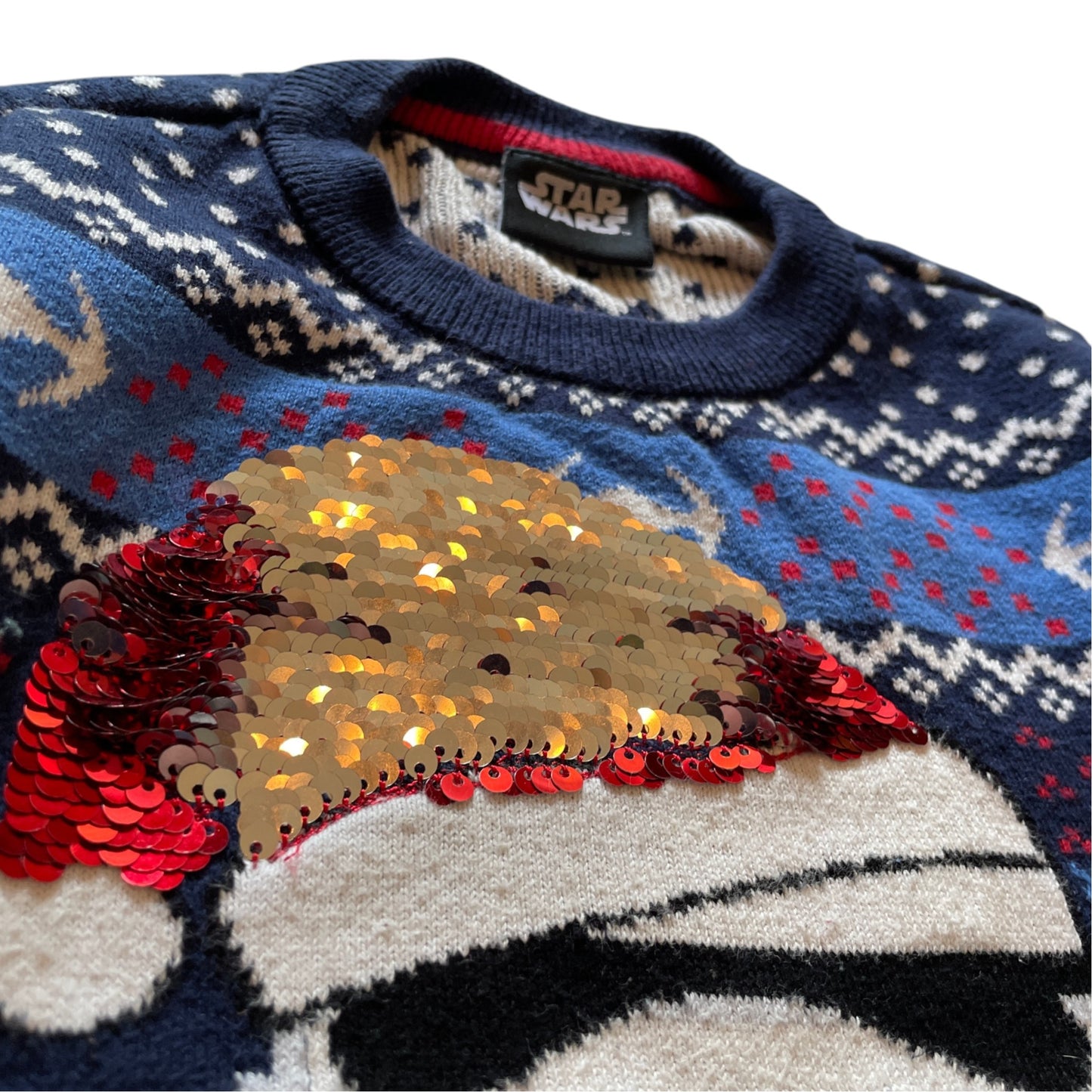 Tu 4-5 years navy blue Star Wars Stormtrooper flipsequin cotton