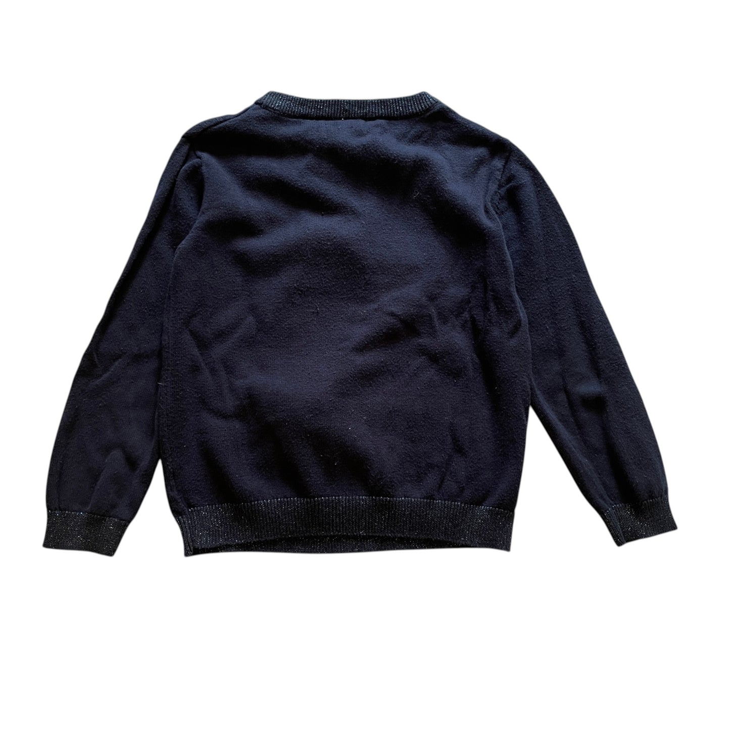 Tu 4-5 years navy blue unicorn Christmas jumper cotton polyester