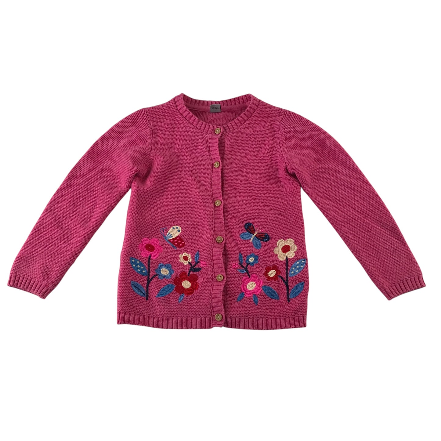 Tu 4-5 years pink cardigan embroidered cotton acrylic
