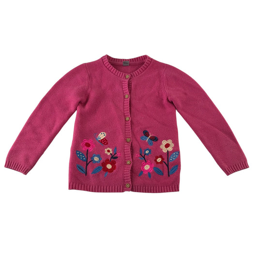 Tu 4-5 years pink cardigan embroidered cotton acrylic