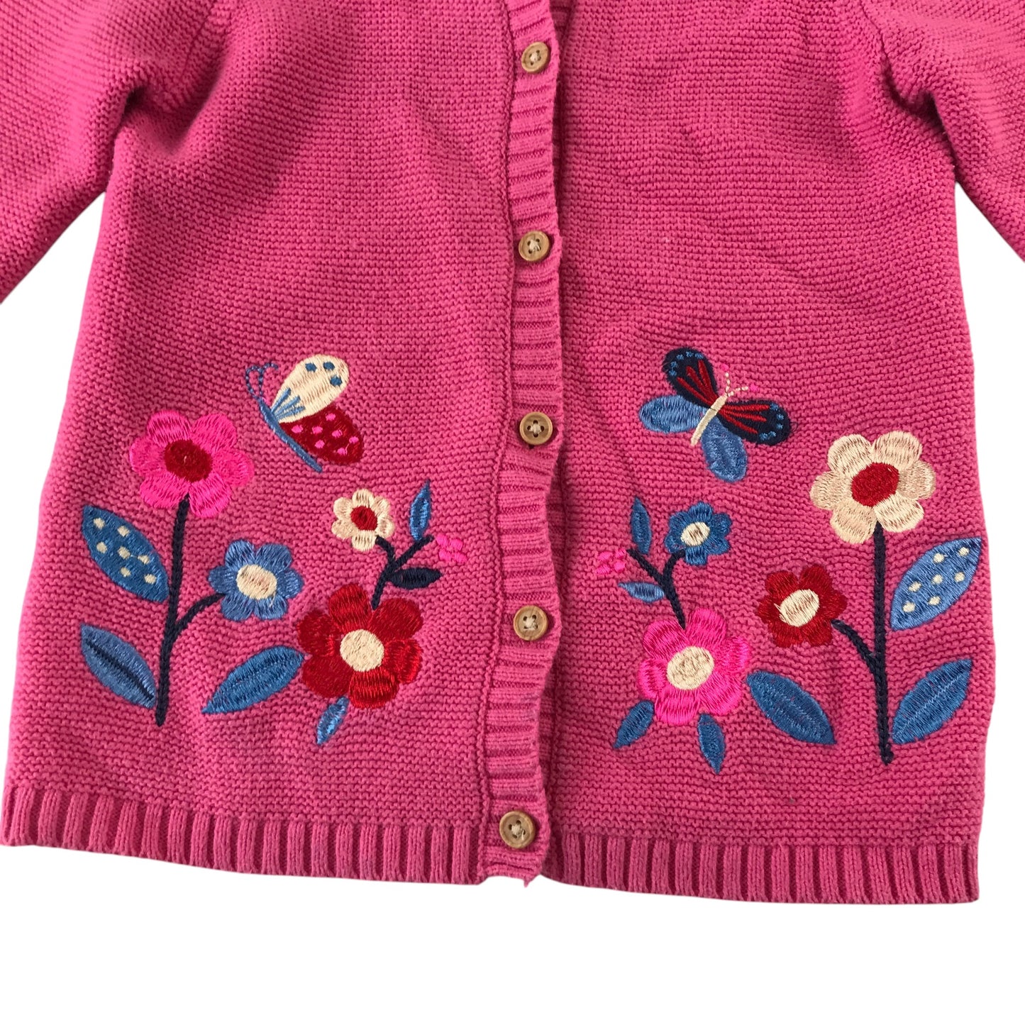 Tu 4-5 years pink cardigan embroidered cotton acrylic