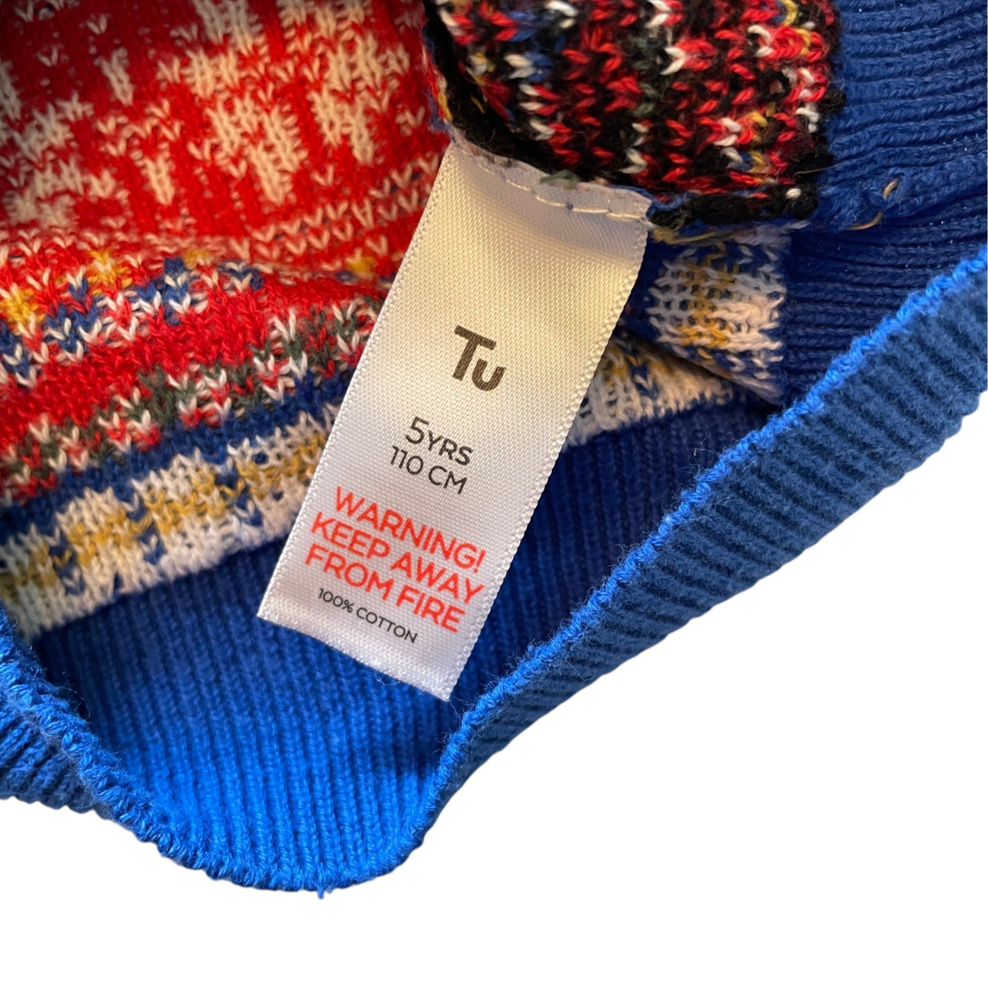 Tu 4-5 years red and blue cool Santa Christmas jumper cotton