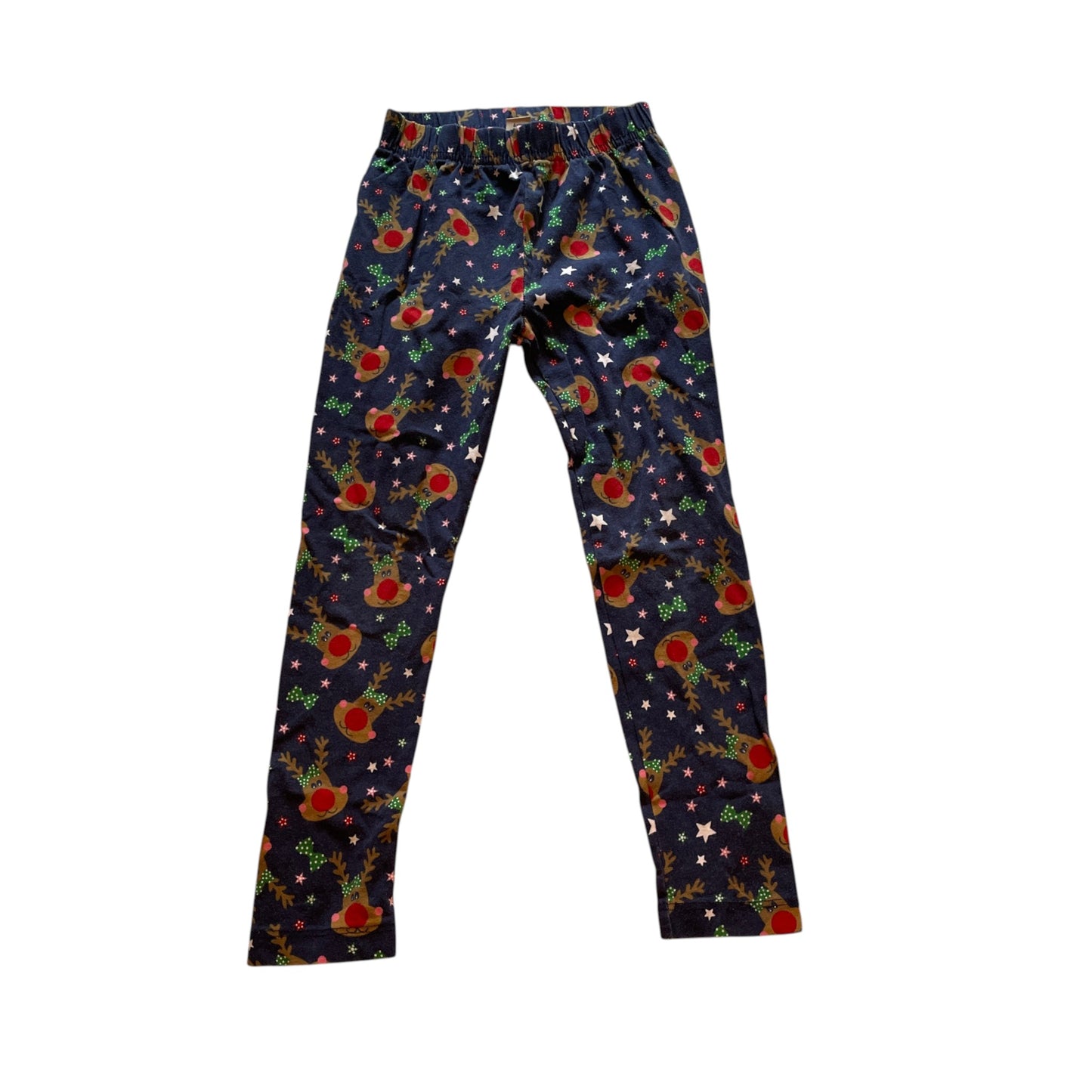 Tu 5-6 years navy blue Christmas print leggings cotton elastane