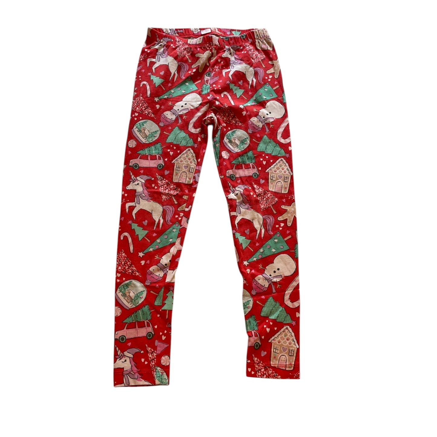 Tu 5-6 years red Christmas print leggings cotton elastane