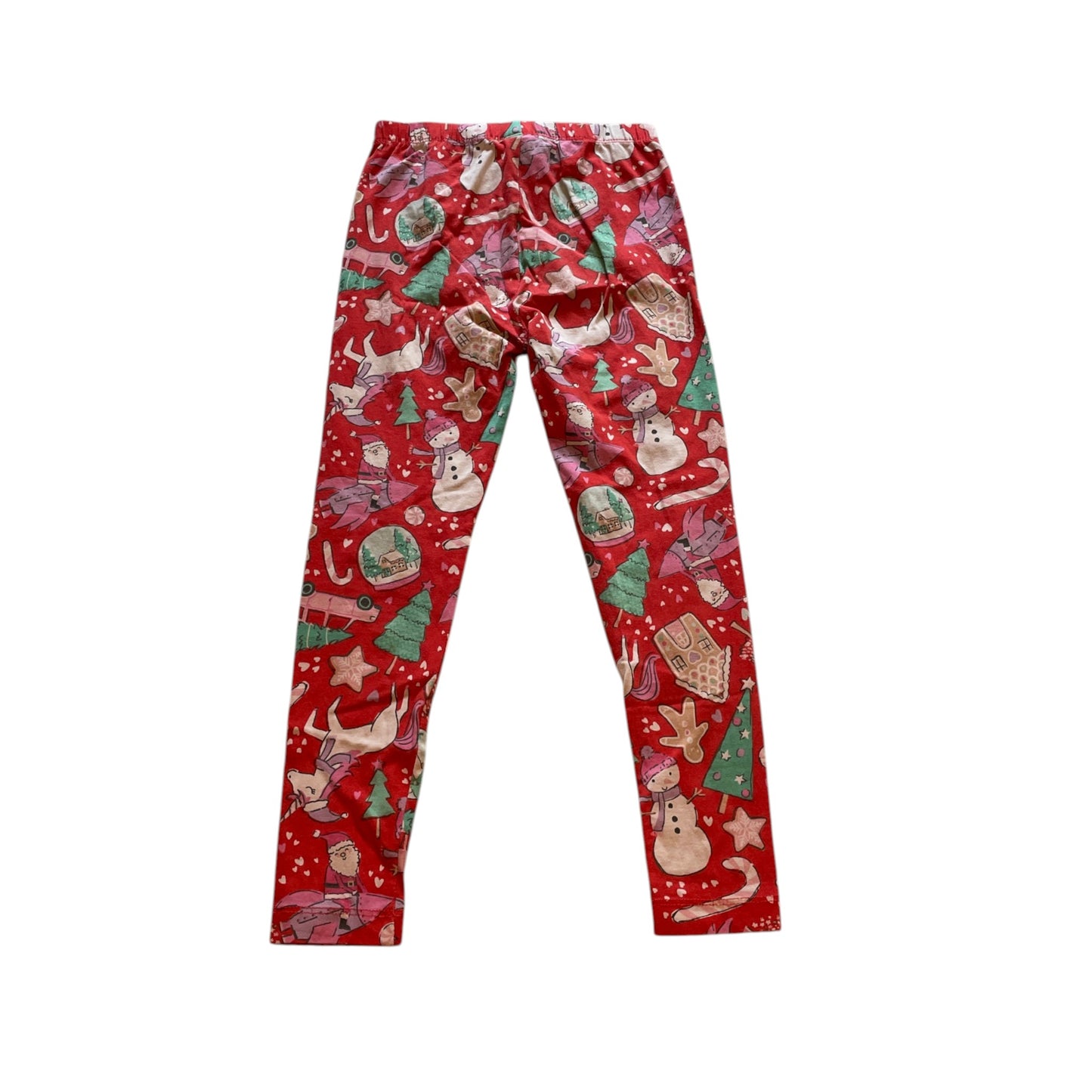Tu 5-6 years red Christmas print leggings cotton elastane