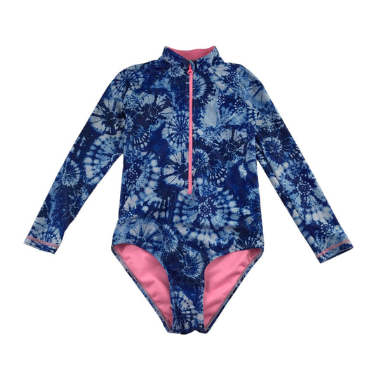 Tu 5-7 years blue swim costume long sleeve polyester elastane