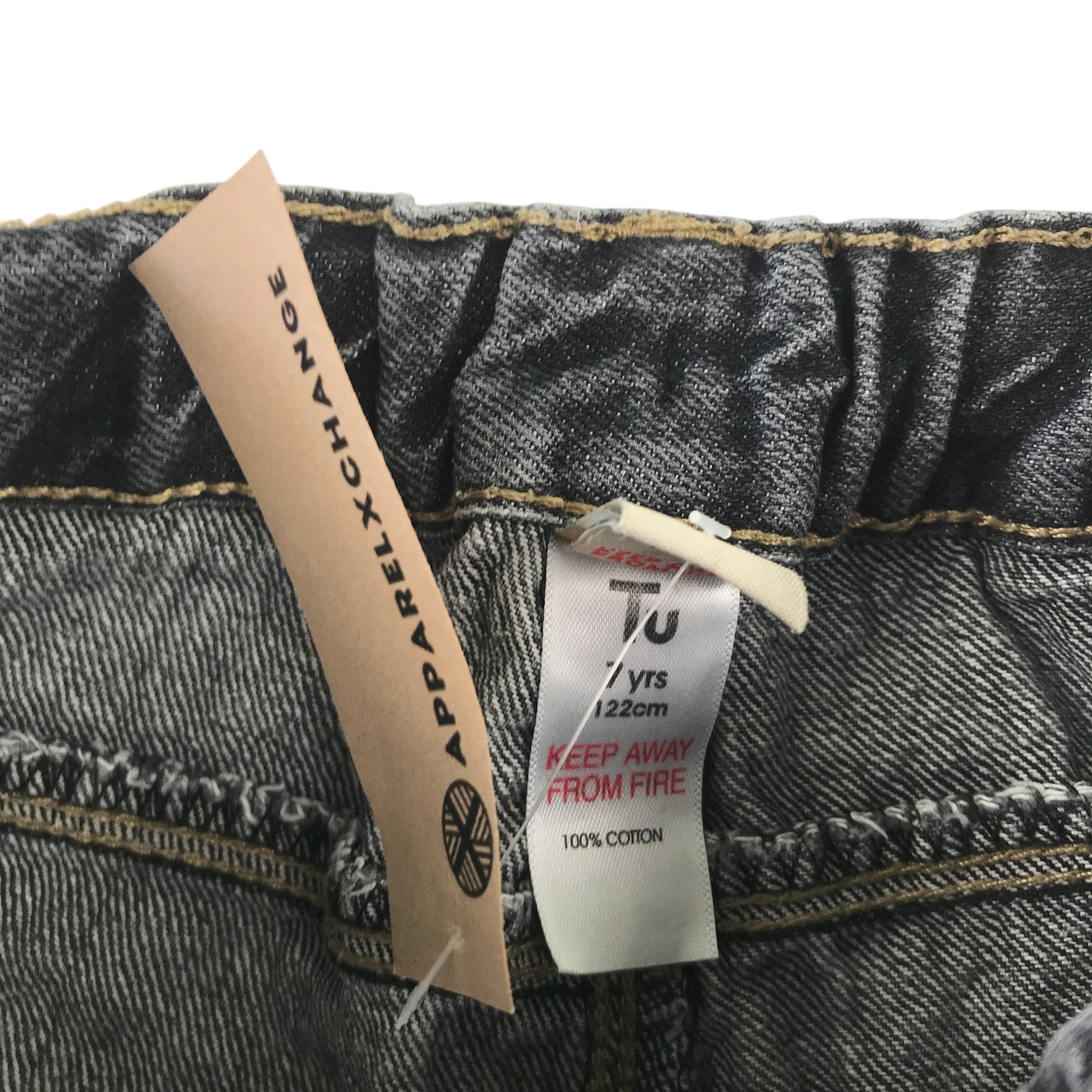Tu 6-7 years dark grey cotton jeans straight leg