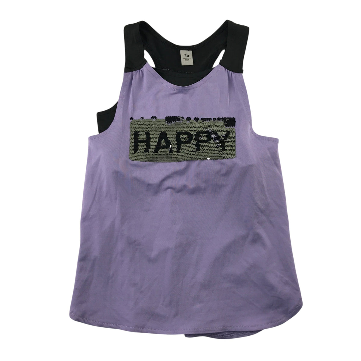 Tu 6-7 years lilac sport top sequin Happy polyester elastane