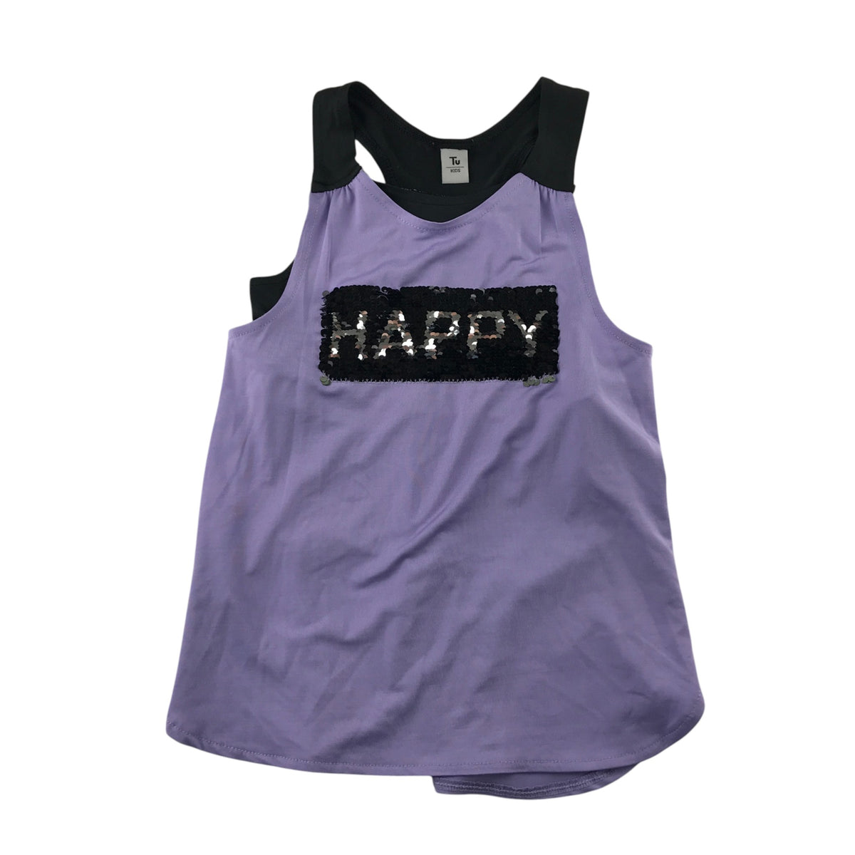 Tu 6-7 years lilac sport top sequin Happy polyester elastane