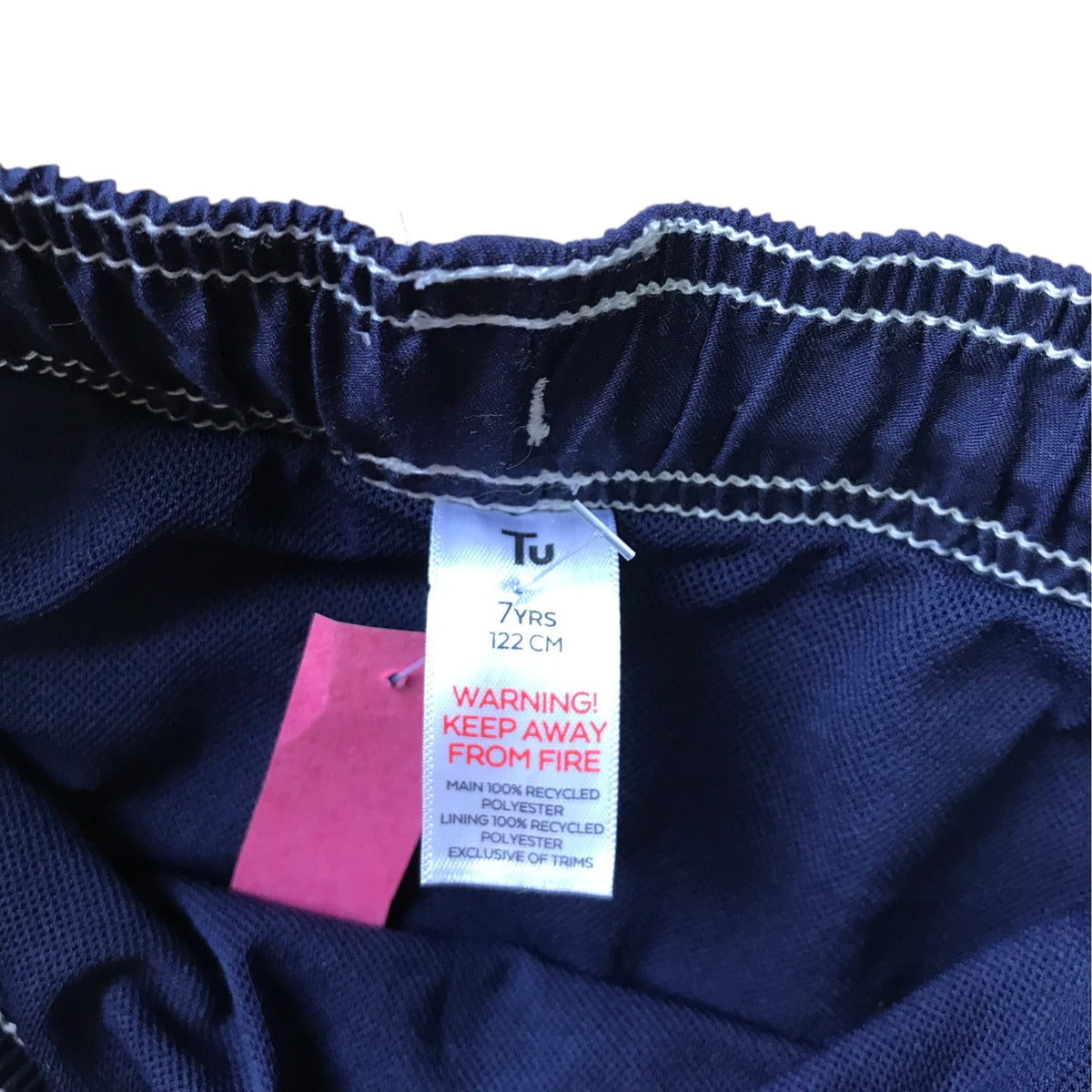 Tu 6-7 years navy blue swim trunks polyester