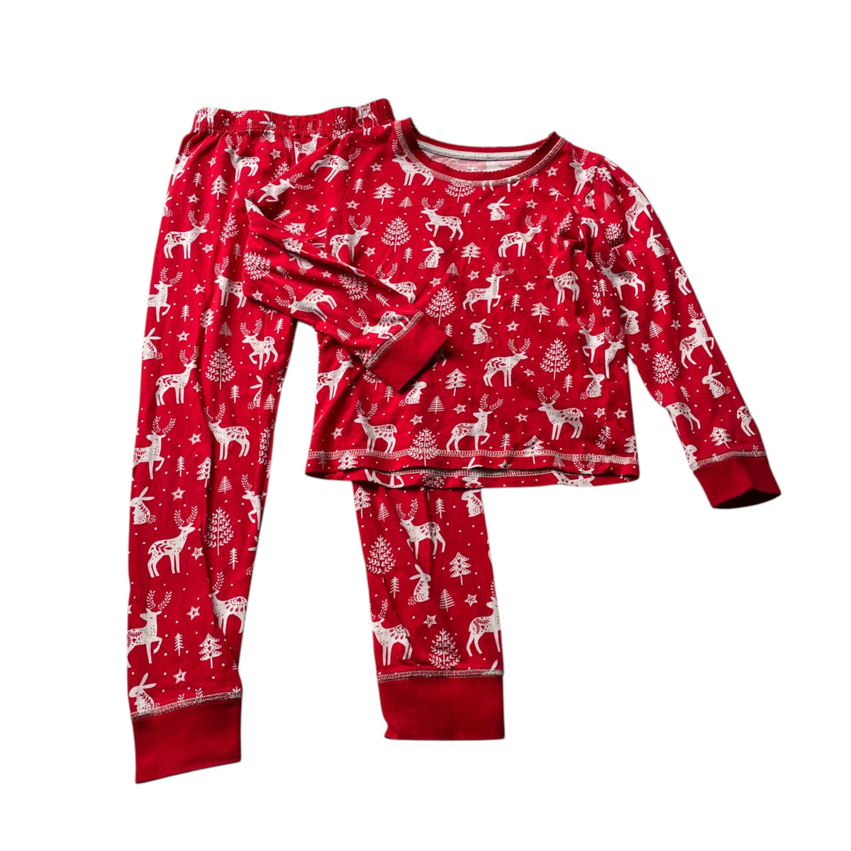 Tu 6-7 years red Christmas pyjama set cotton