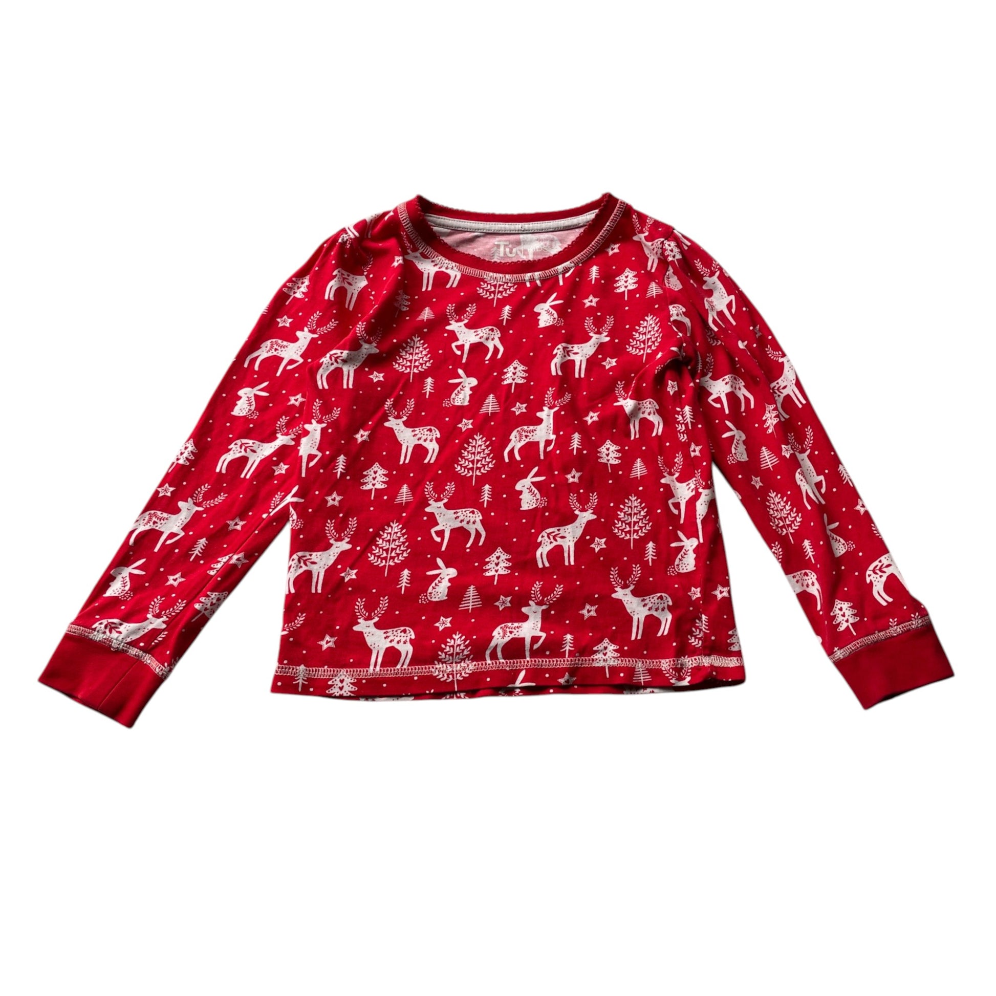 Tu 6-7 years red Christmas pyjama set cotton