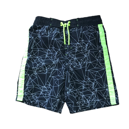 Tu 7-8 years black and neon swim trunks polyester