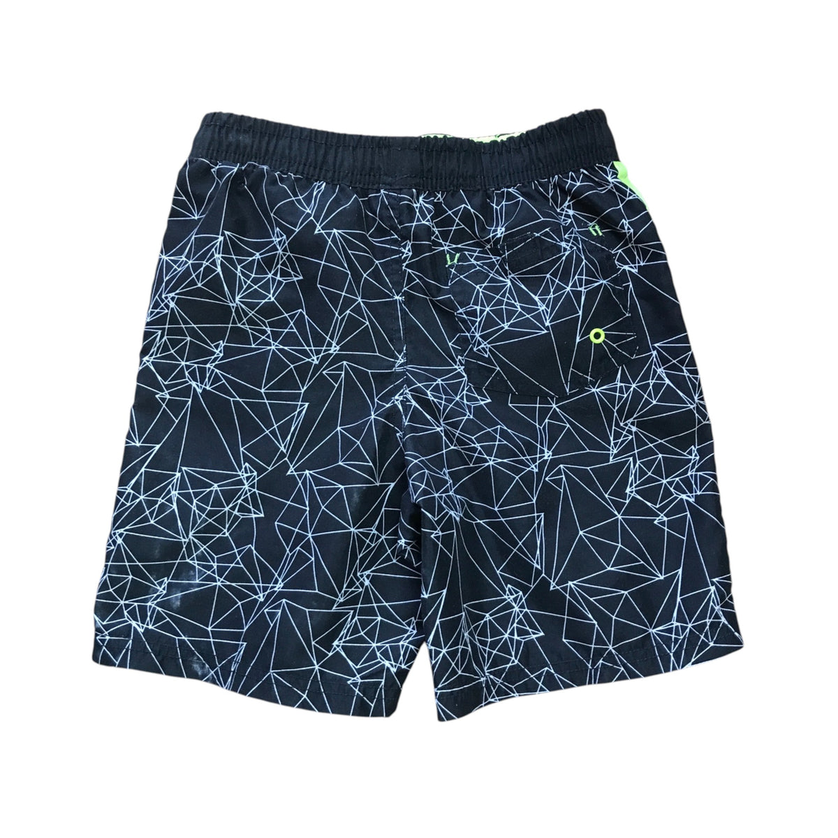 Tu 7-8 years black and neon swim trunks polyester