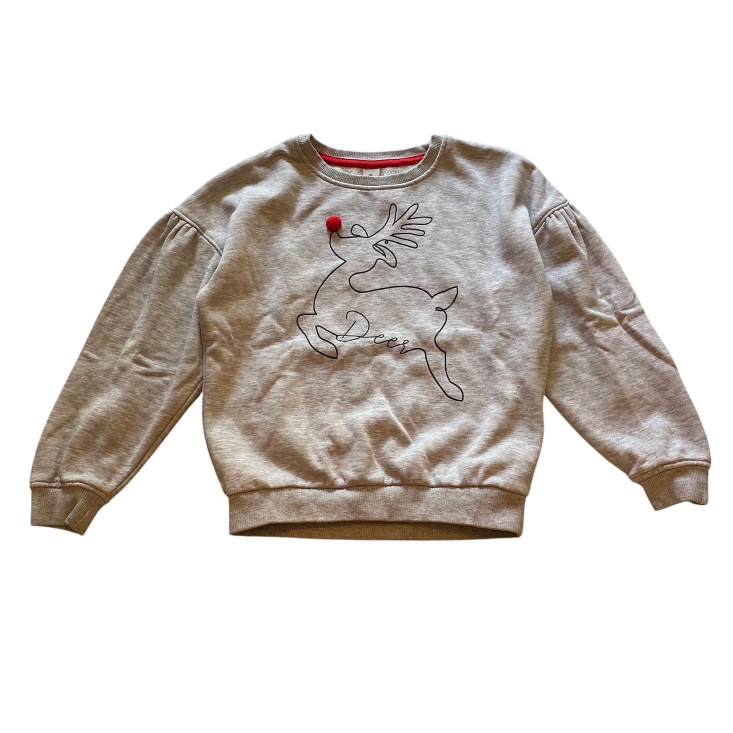 Tu 7-8 years grey Rudolph Christmas sweater cotton polyester viscose
