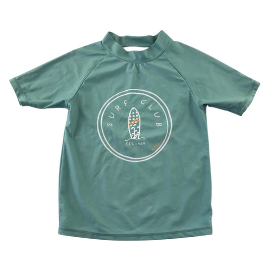 Tu 7-8 years light blue swim top surf club polyester elastane