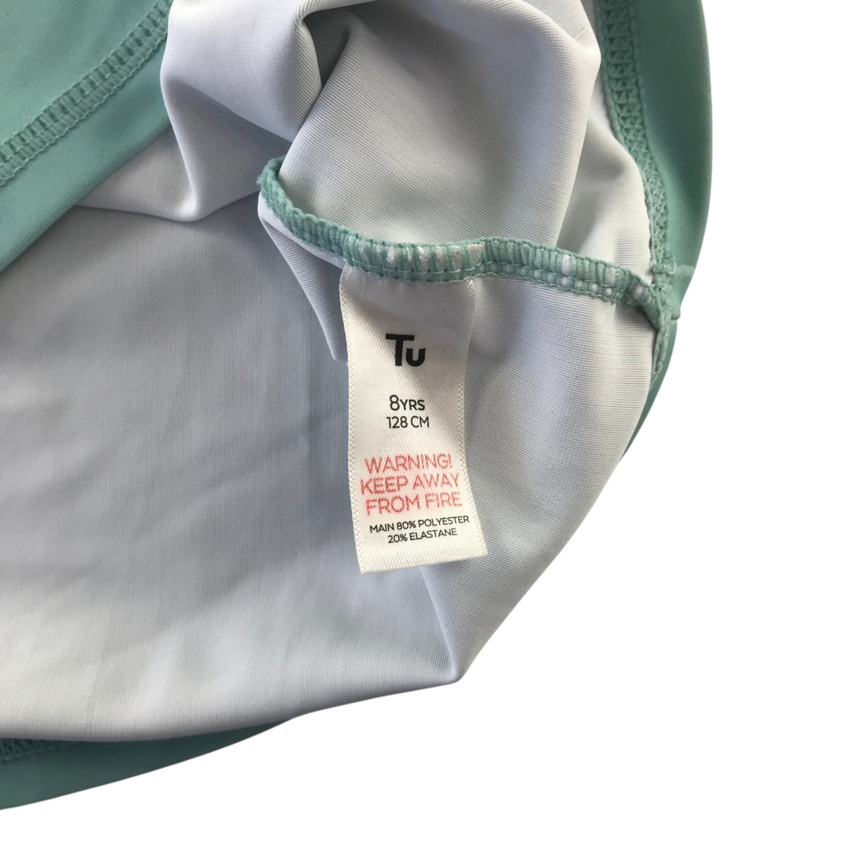 Tu 7-8 years light blue swim top surf club polyester elastane