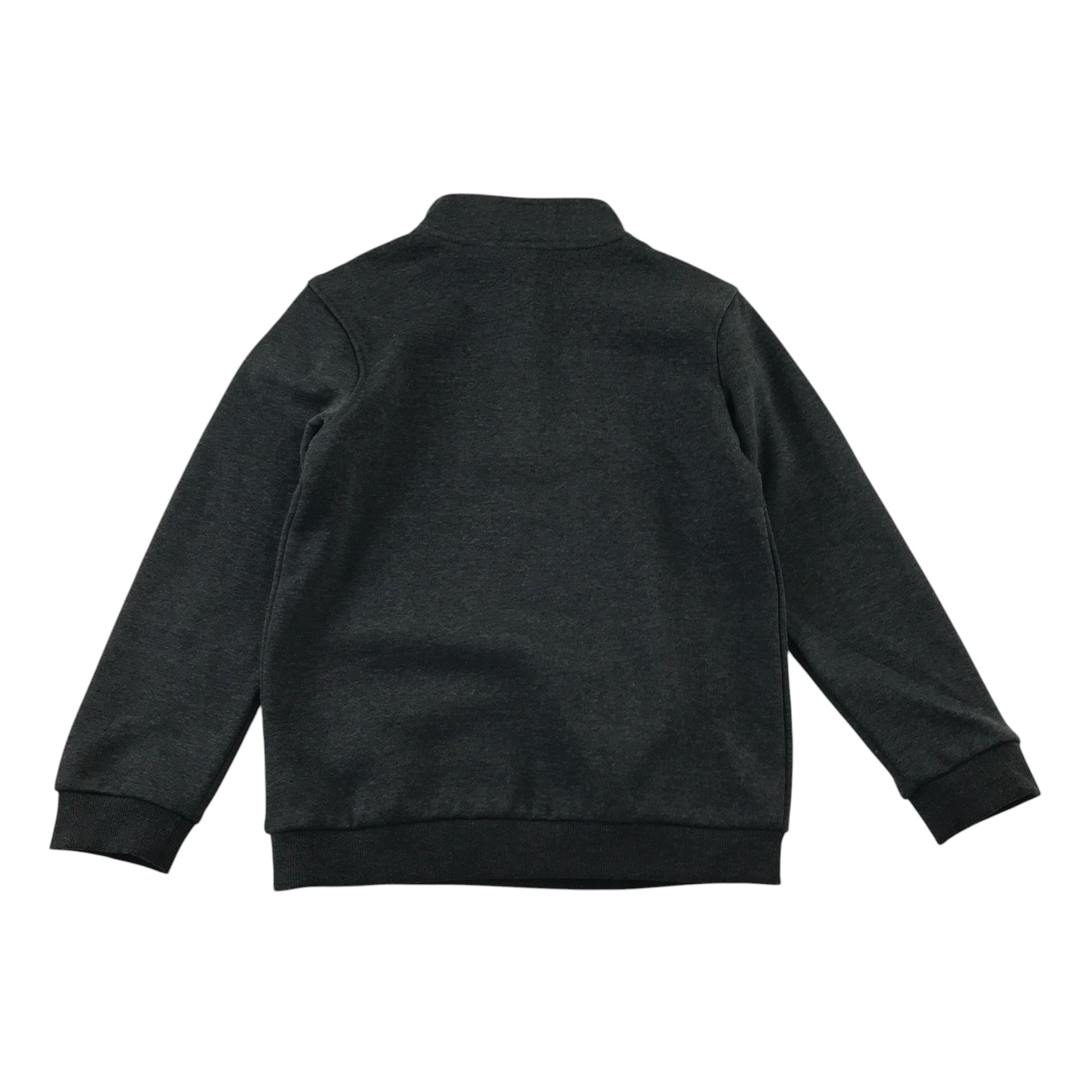Tu 8-9 years dark grey sweater jersey half zip cotton polyester
