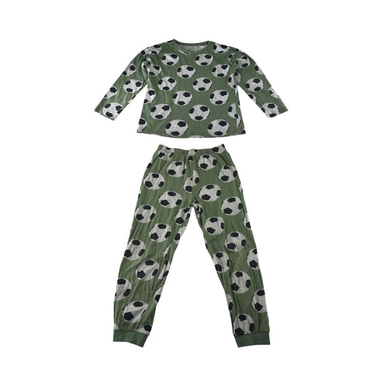 Tu 8-9 years green pyjama set footballs cotton