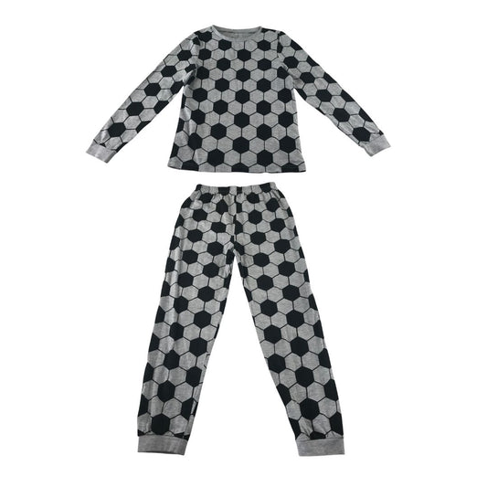 Tu 9-10 years grey pyjama set graphic design cotton elastane
