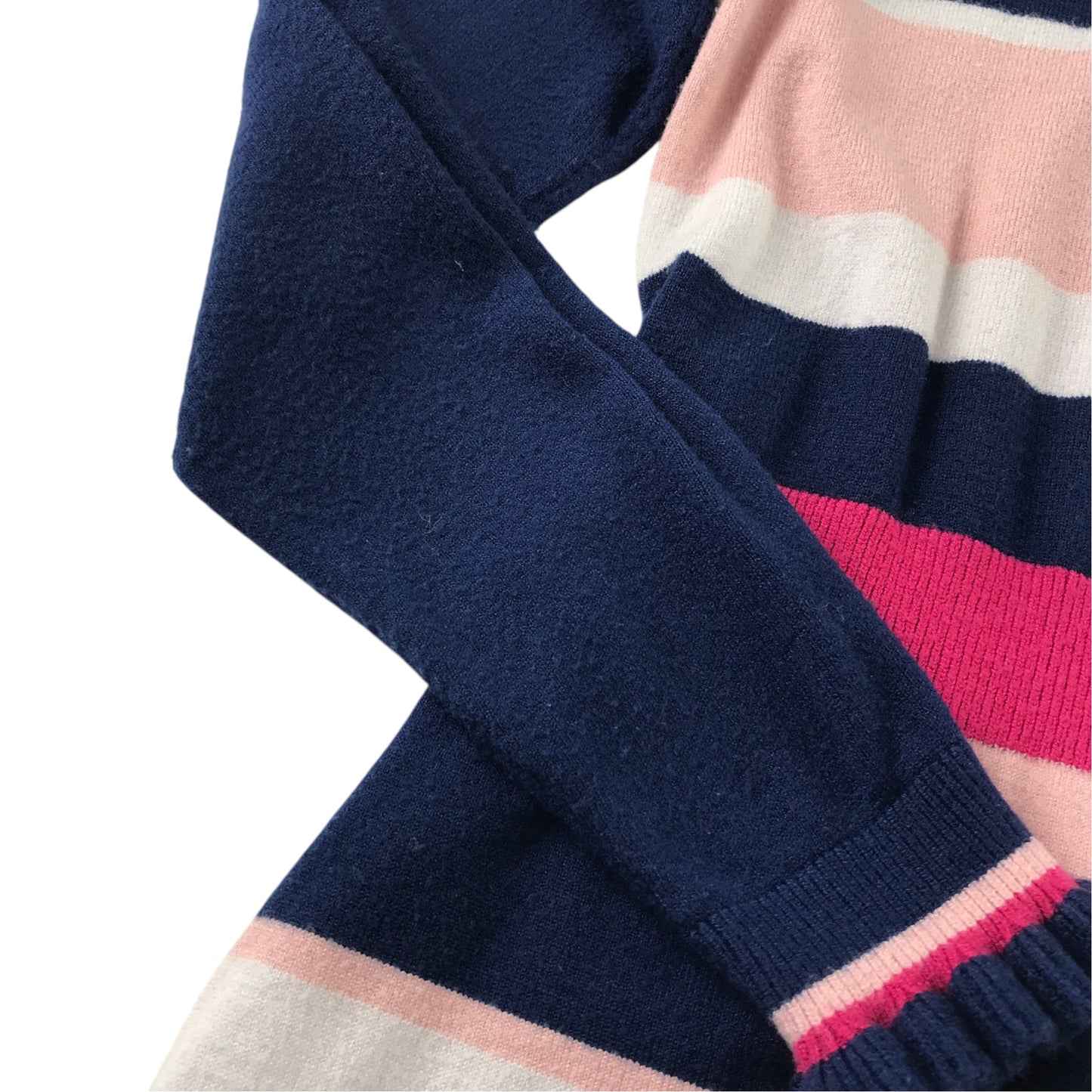 U.S Polo Assassin 9-10 years pink blue striped dress polyester viscose