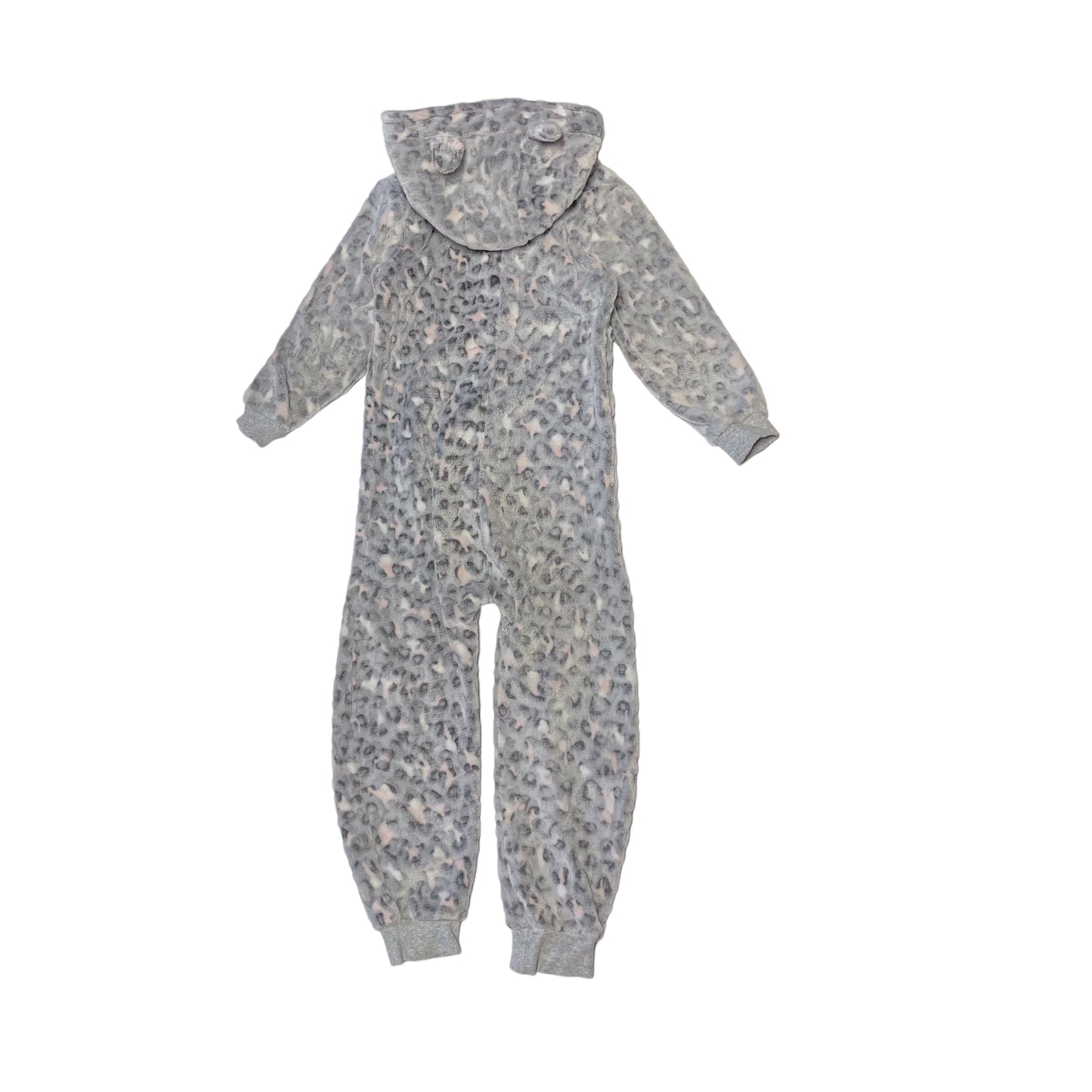 Next Grey Spotted Fluffy Snow Leopard Onesie Age 7