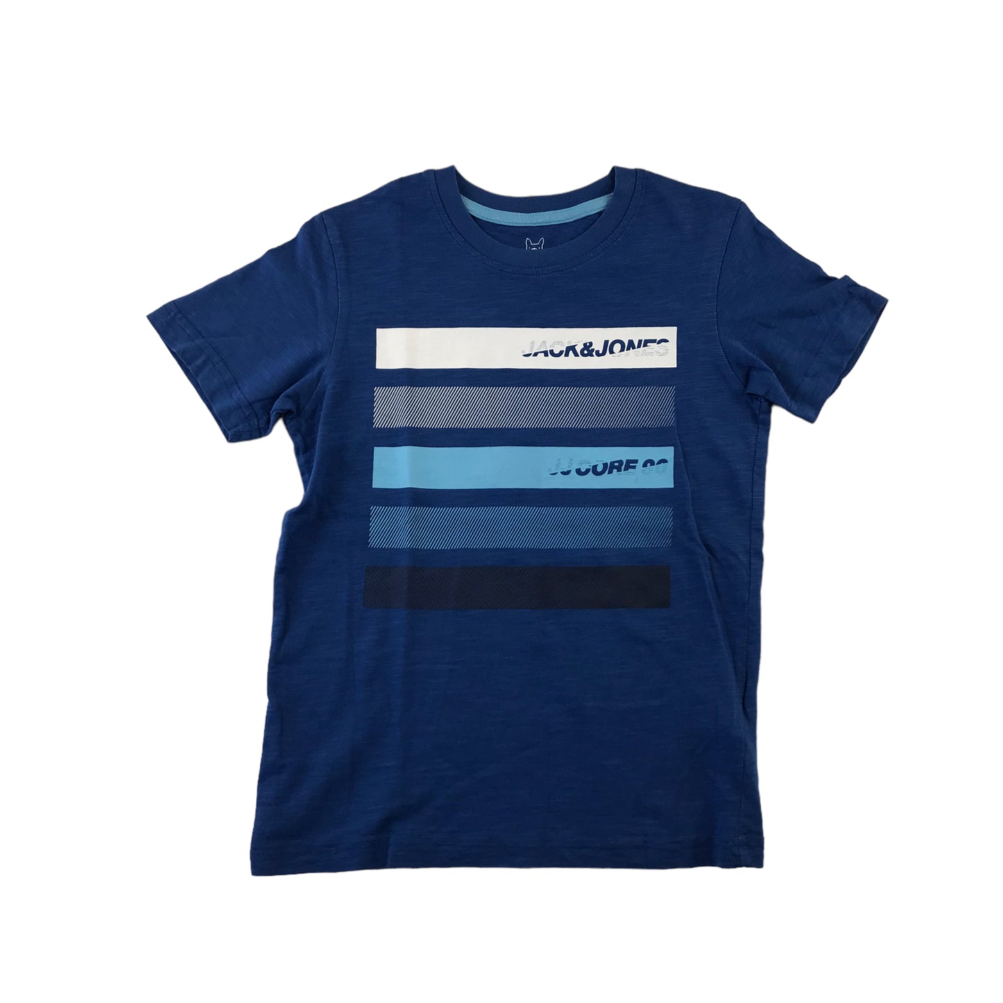 Jack and Jones t-shirt 7-8 years blue print pattern short sleeve cotton