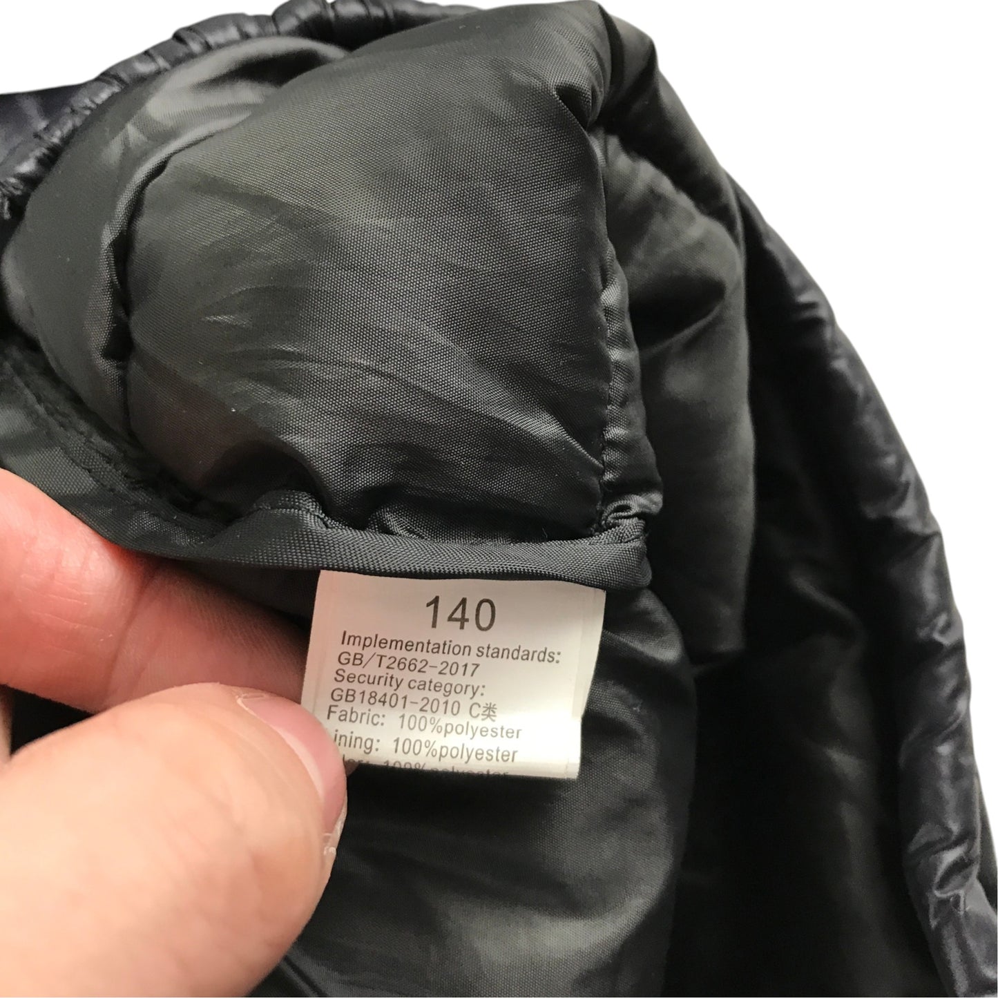 Unbranded 9-10 years black hooded puffer jacket polyester