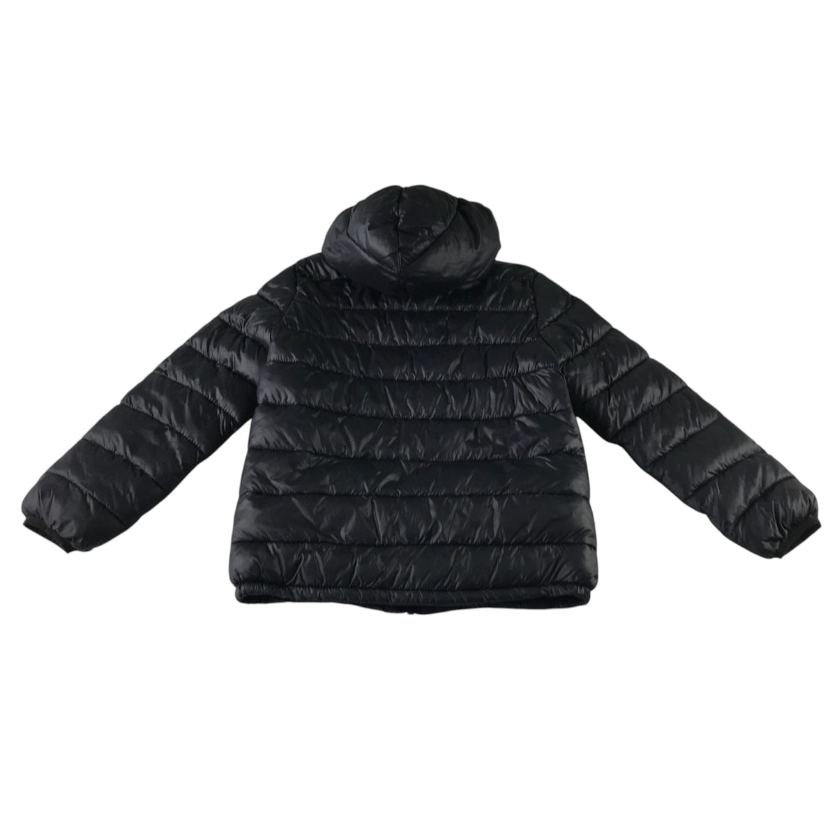 Unbranded 9-10 years black hooded puffer jacket polyester