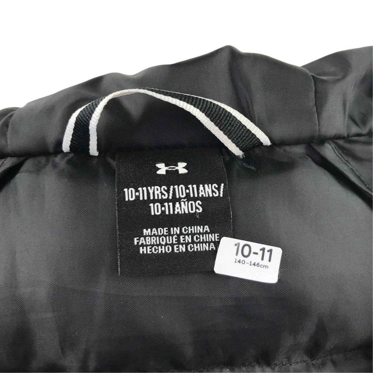 Under Armour 10-11 years black puffer jacket polyester