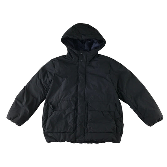 Uniqlo 9-10 years black hooded puffer jacket down polyamide
