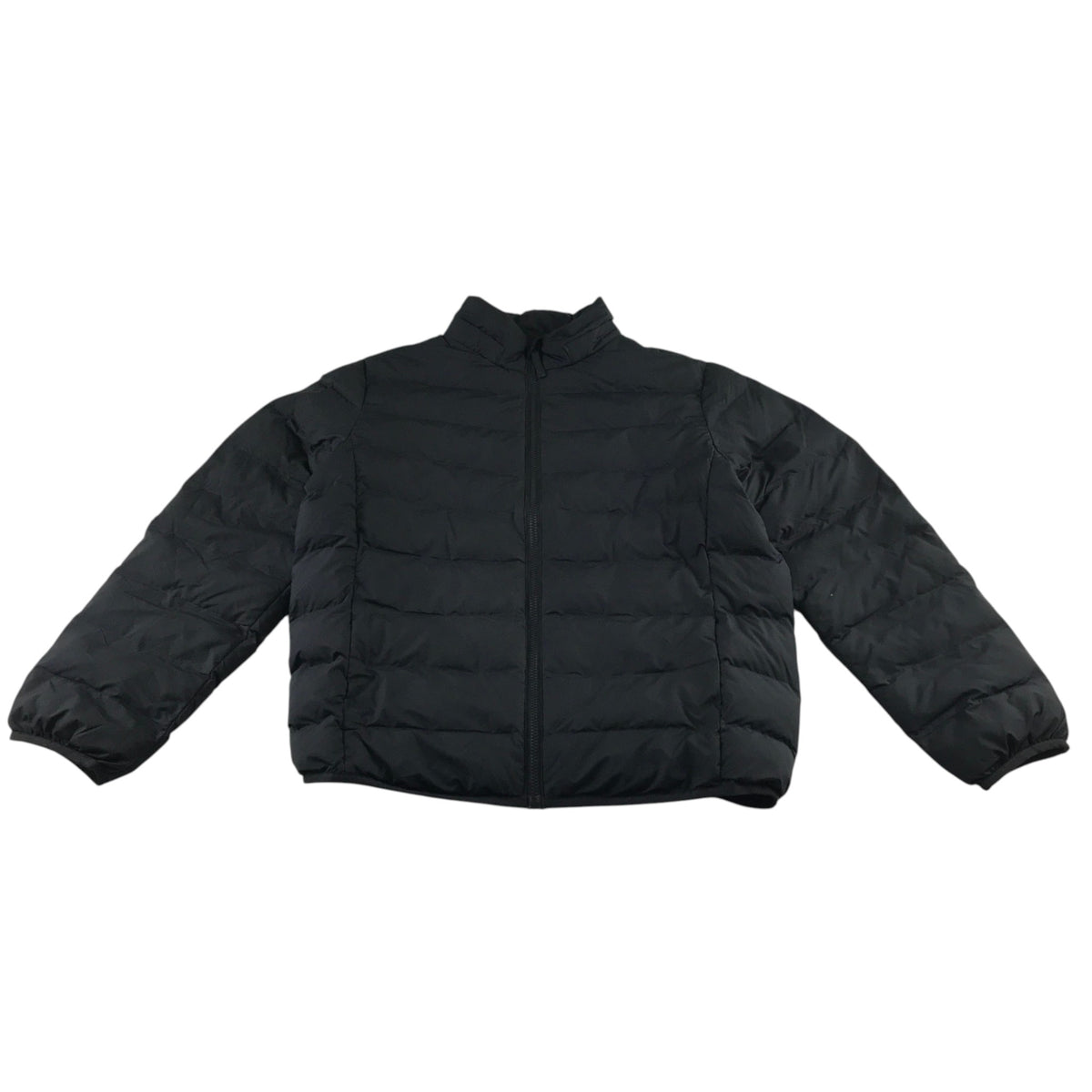 Uniqlo 9-10 years black puffer jacket polyester recycled polyester