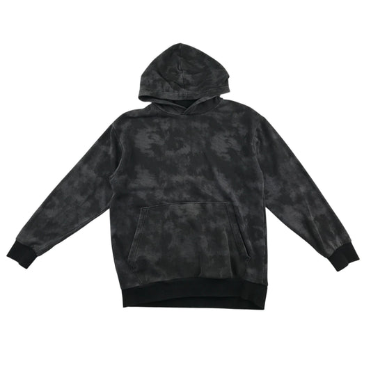 H&M hoodie 11-12 years dark grey smoke style pattern