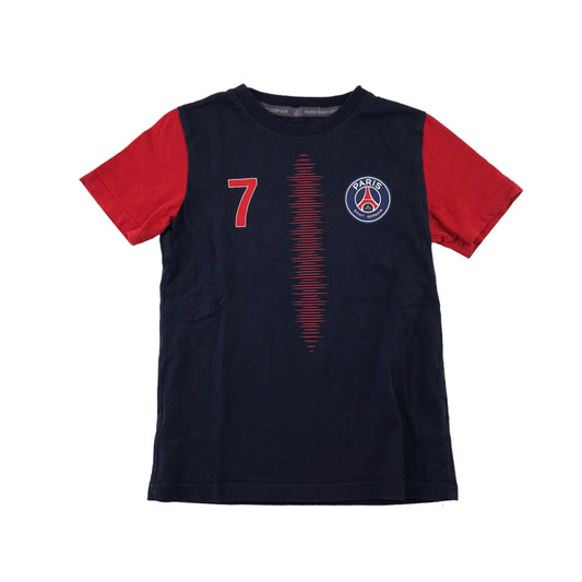 T-shirt 7-8 years navy Paris team player 7 short sleeve cotton