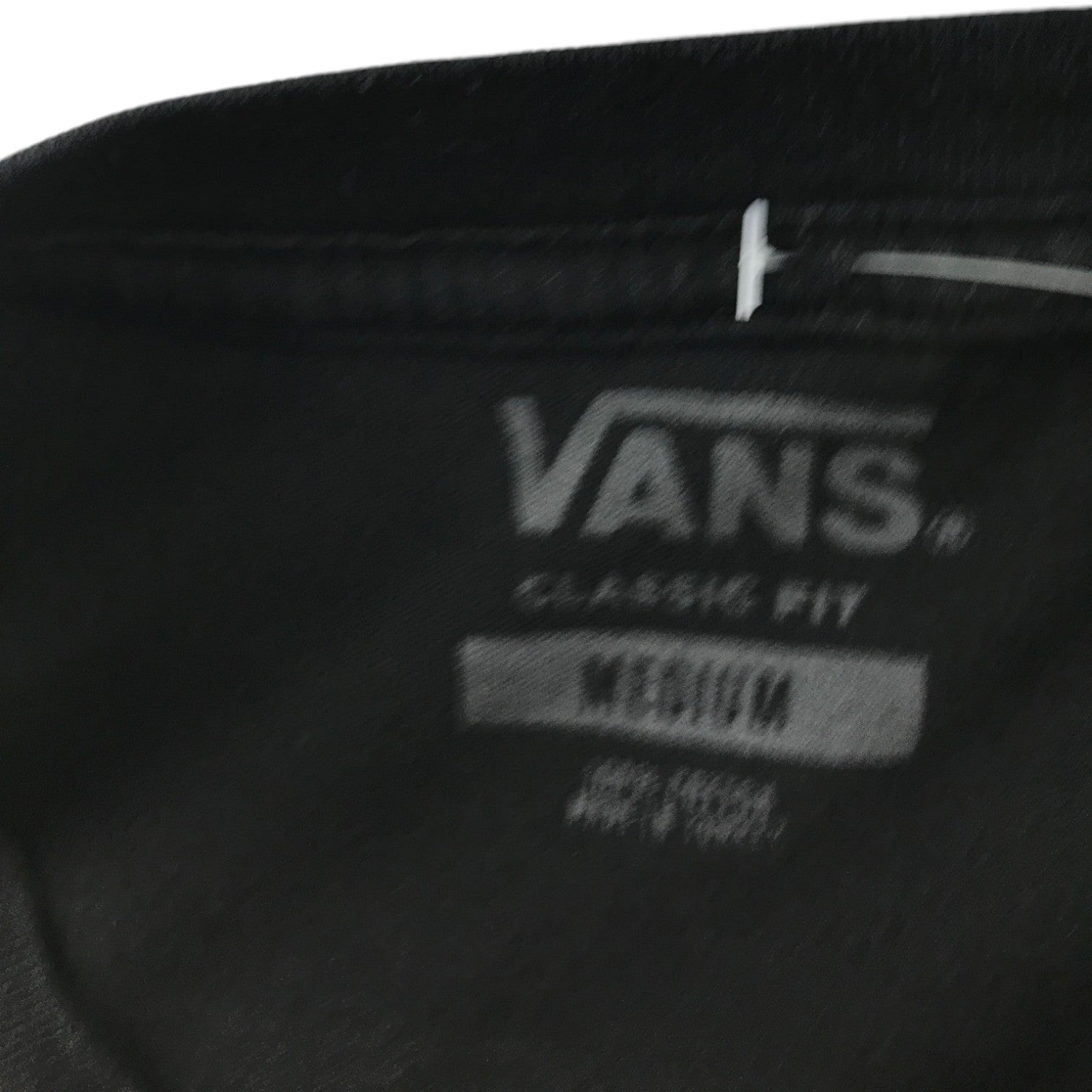 Vans size M black long sleeve cotton t-shirt