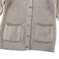 Vertbaudet 9-10 years beige knit cardigan acrylic polyester metallised fibres