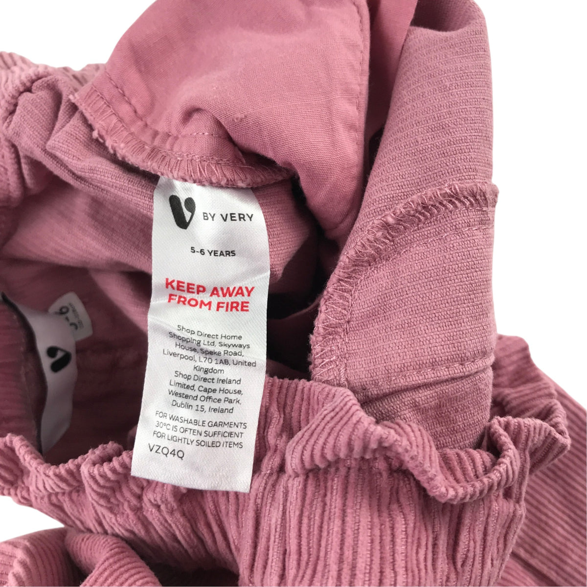 Very 5-6 years pink corduroy trousers cotton