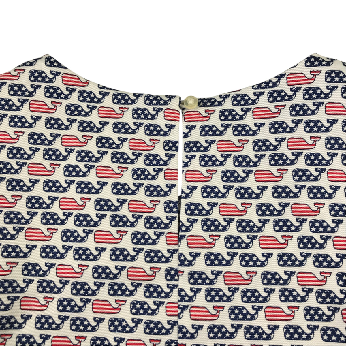 Vineard Vines 9-10 years dress navy red whales A-line cotton spandex