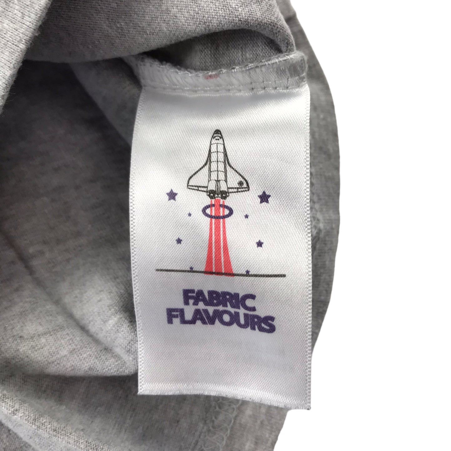 Fabric Flavours t-shirt 11-12 years grey NASA space rocket short sleeve