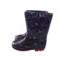 Wellies size UK 12 junior navy blue love hearts