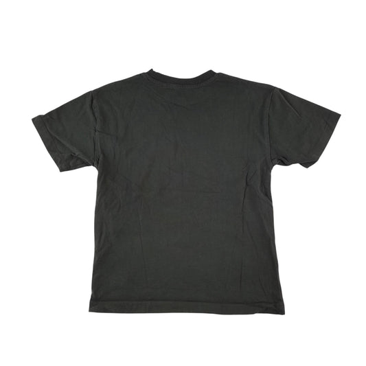 Next t-shirt 5-6 years khaki plain crewneck with text centred logo cotton