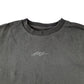 Next t-shirt 5-6 years khaki plain crewneck with text centred logo cotton