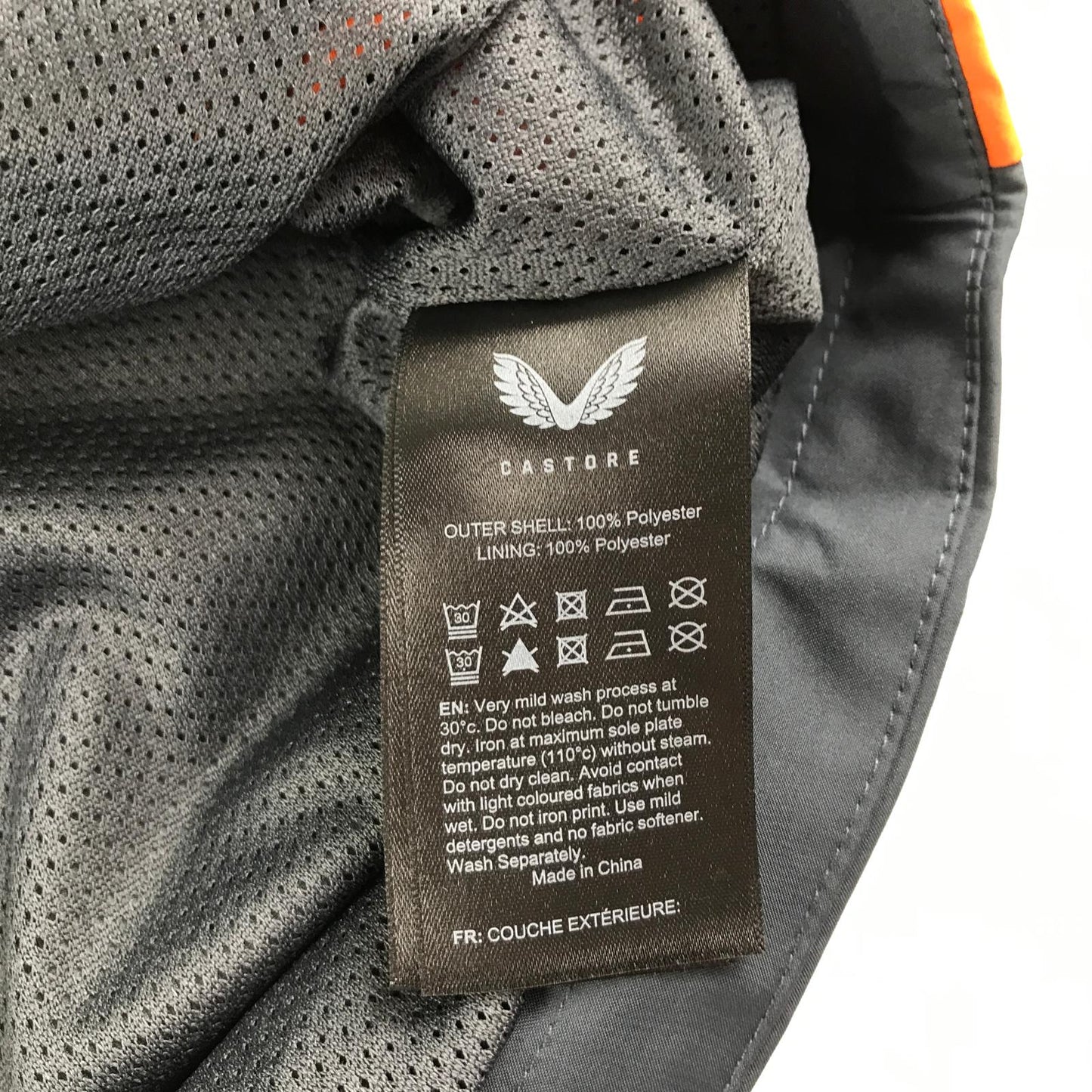 Castore Rangers FC Coaches Training Lightweight Training Jacket women's size grey and orange